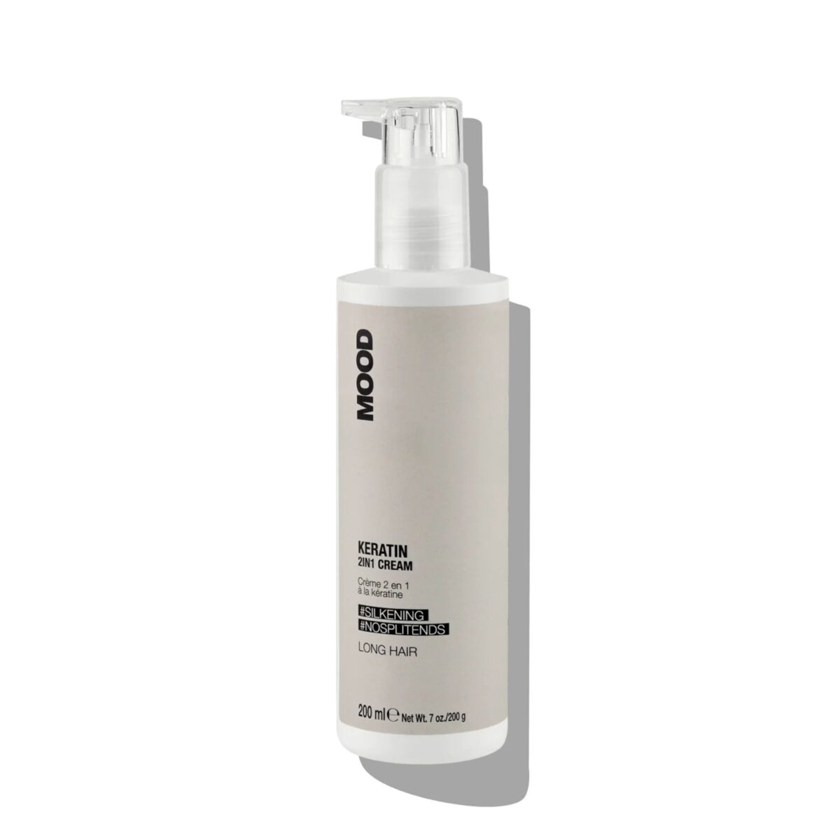 MOOD KERATIN LONG HAIR 2in1 daugiafunkcinis nenuskalaujamas kremas plaukams 200ml. - Image 1