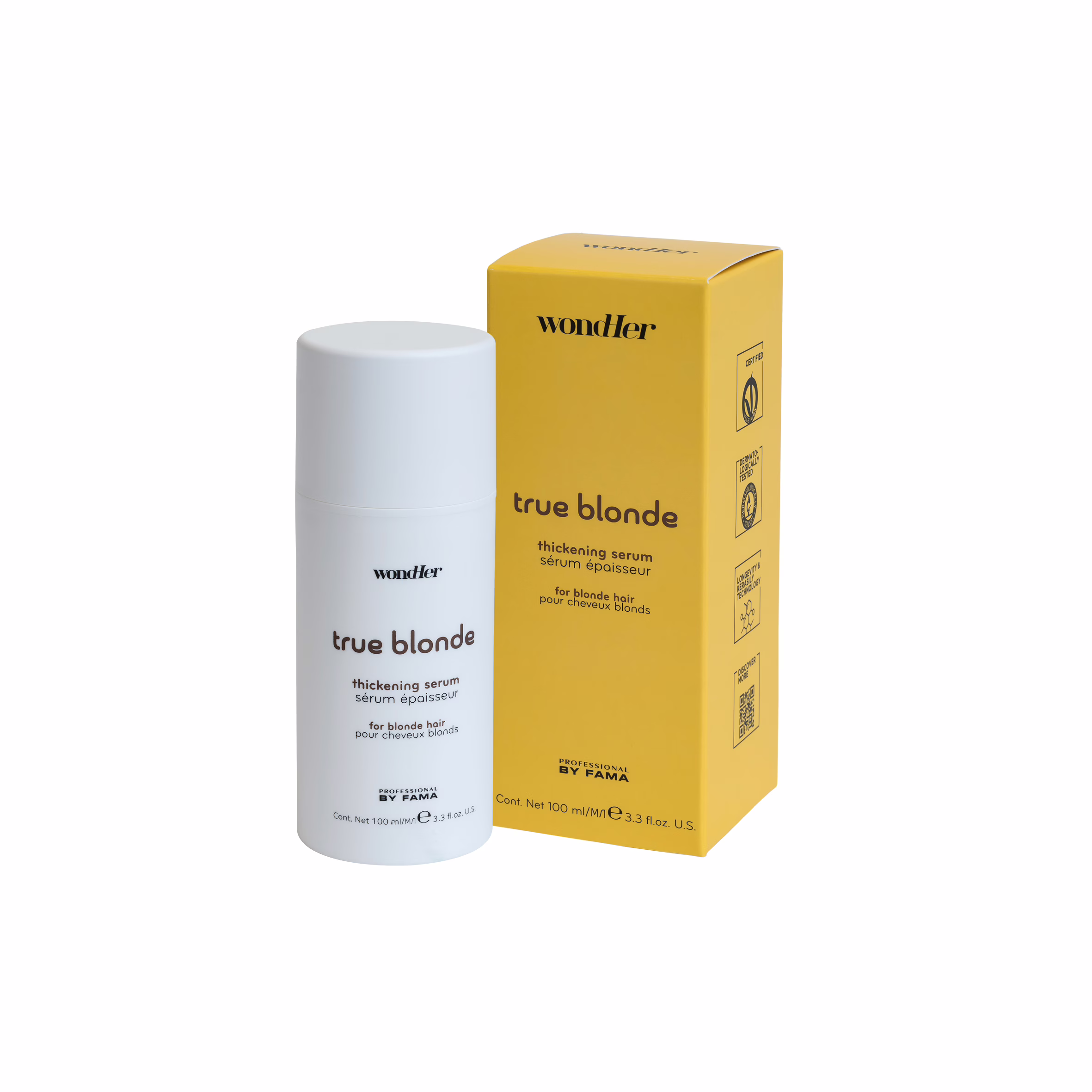 PBF WondHer TRUE BLONDE THICKENING serumas Originali PBF WondHer TRUE BLONDE THICKENING serumas pakuotė